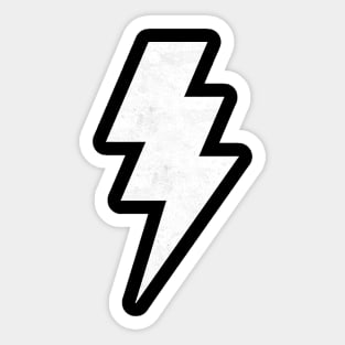 Lightning Bolt white Sticker